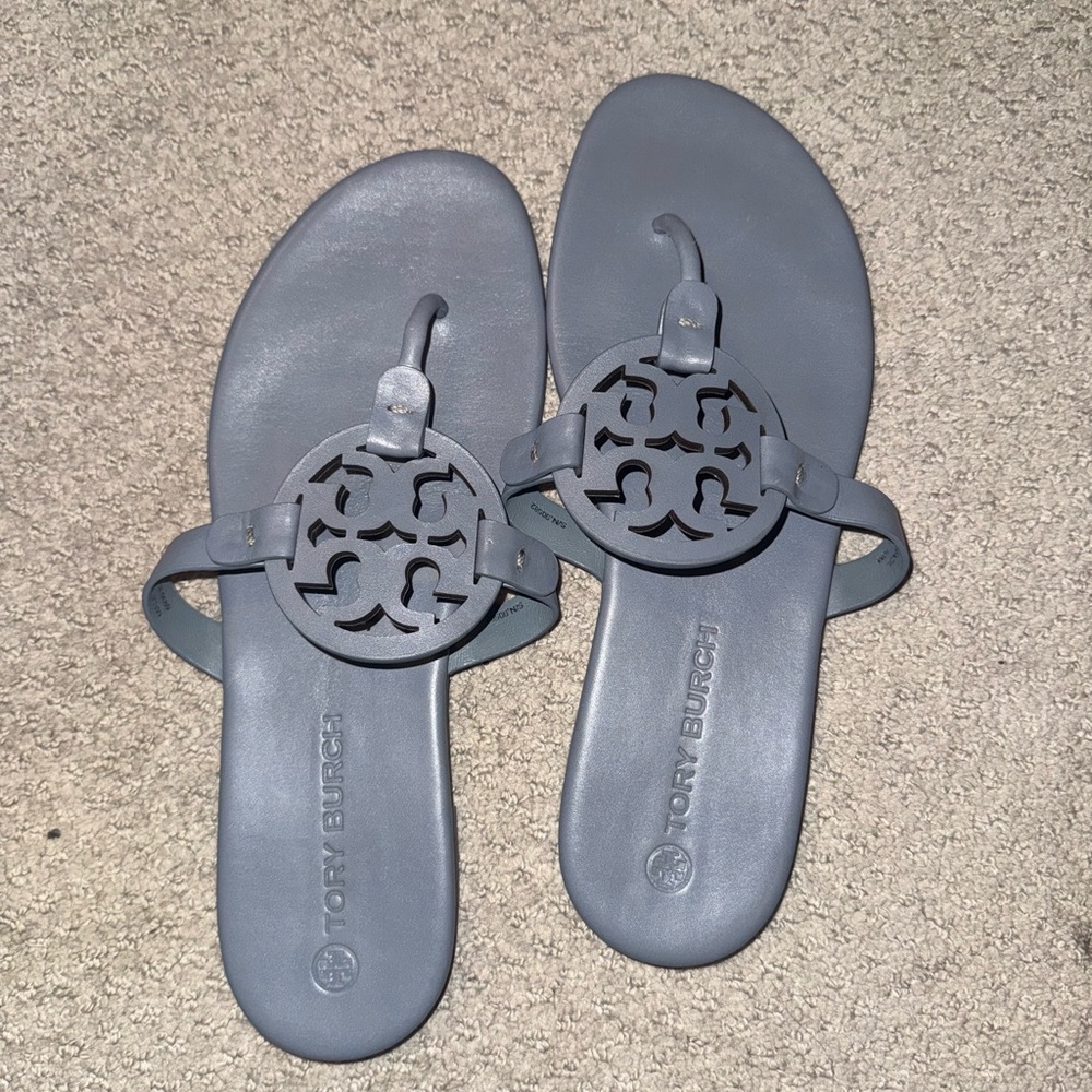 Tory Burch MILLER SOFT SANDAL in light blue